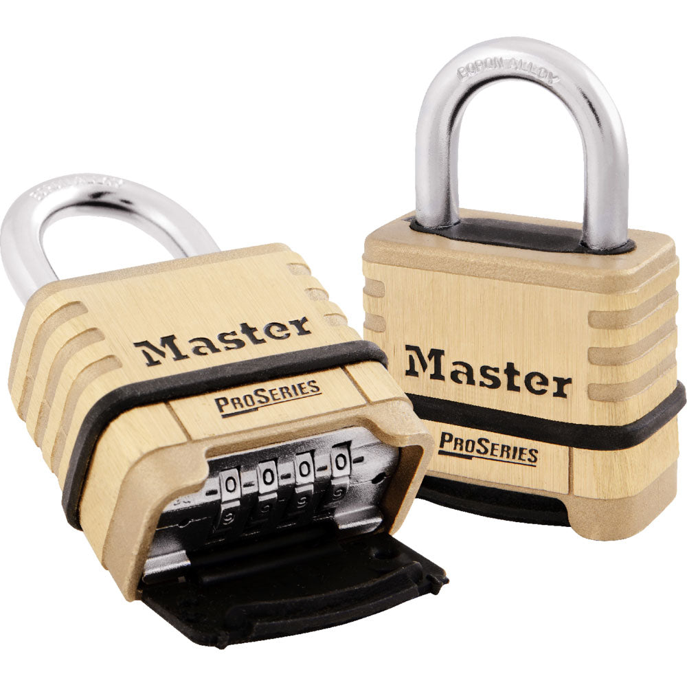 2-1/4in (57mm) Wide ProSeries® Brass Resettable Combination Padlock