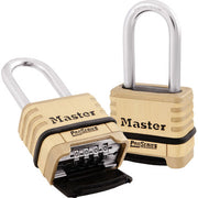 2-1/4in (57mm) Wide ProSeries® Brass Resettable Combination Padlock with 2-1/16in (53mm) Round Shackle