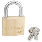 1-1/2in (38mm) Wide V-Line Brass Padlock, Keyed Alike
