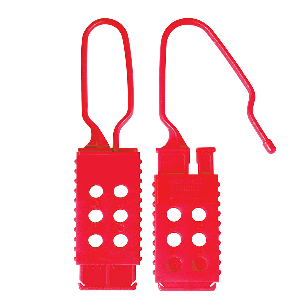 Nylon Non-Conductive Lockout Hasp, 1in x 2-1/2in (25mm x 64mm) Jaw Clearance