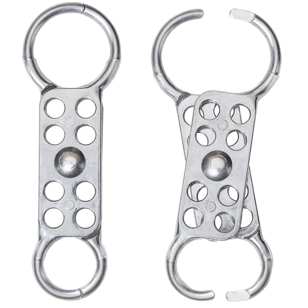 Dual Jaw Clearance Aluminum Lockout Hasp, 1in (25mm) and 1-1/2in (38mm) Jaw Clearance