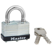 1-3/4in (44mm) Wide Laminated Steel Warded Padllock, Breakaway Shackle, Keyed Alike