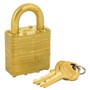 1-3/4in (44mm) Laminated Brass BumpStop® Non-Rekeyable Pin Tumbler Government Padlock