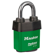 2-1/8in (54mm) Wide ProSeries® Weather Tough® Laminated Steel Rekeyable Pin Tumbler Padlock, Green