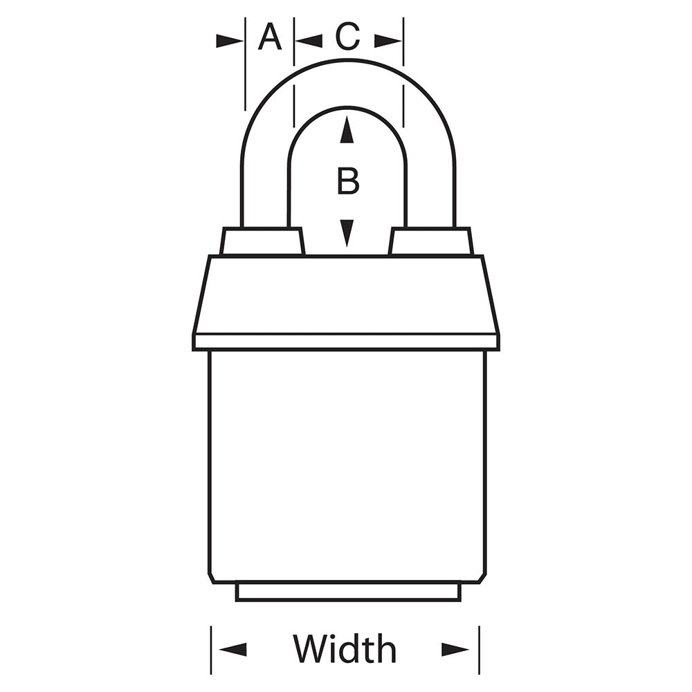 2-5/8in (67mm) Wide ProSeries® Weather Tough® Laminated Steel Rekeyable Pin Tumbler Padlock