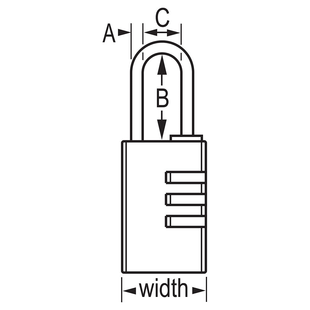 1-3/16in (30mm) Wide Set Your Own Combination Lock