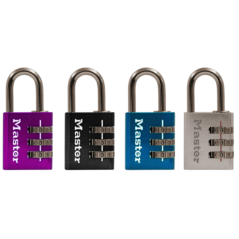 1-3/16in (30mm) Wide Set Your Own Combination Lock, Assorted Colors