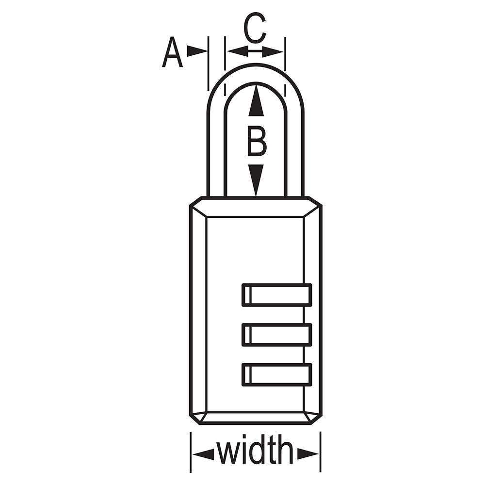 1-3/16in (30mm) Wide Set Your Own Combination Lock