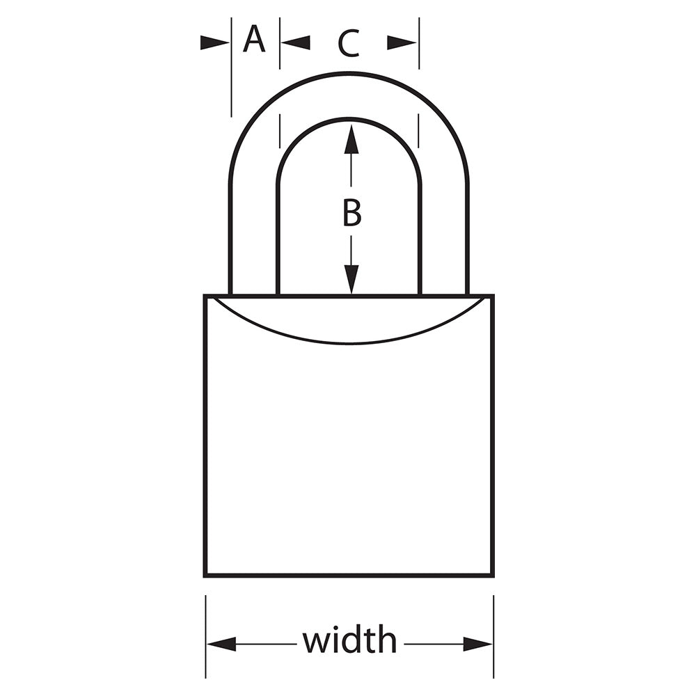 2in (51mm) Wide ProSeries® Solid Brass Rekeyable Pin Tumbler Padlock, Keyed Alike