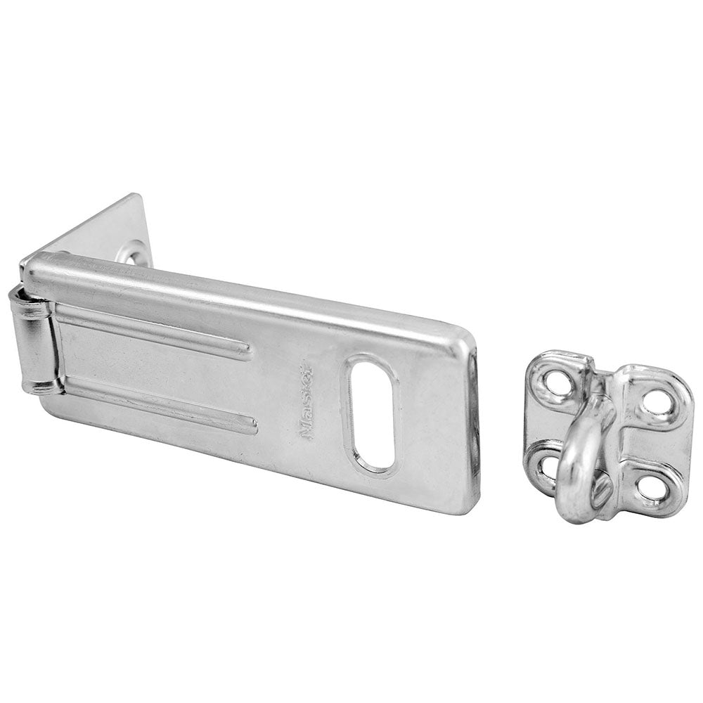 3-1/2in (89mm) Long Zinc Plated Hardened Steel Hasp with Hardened Steel Locking Eye