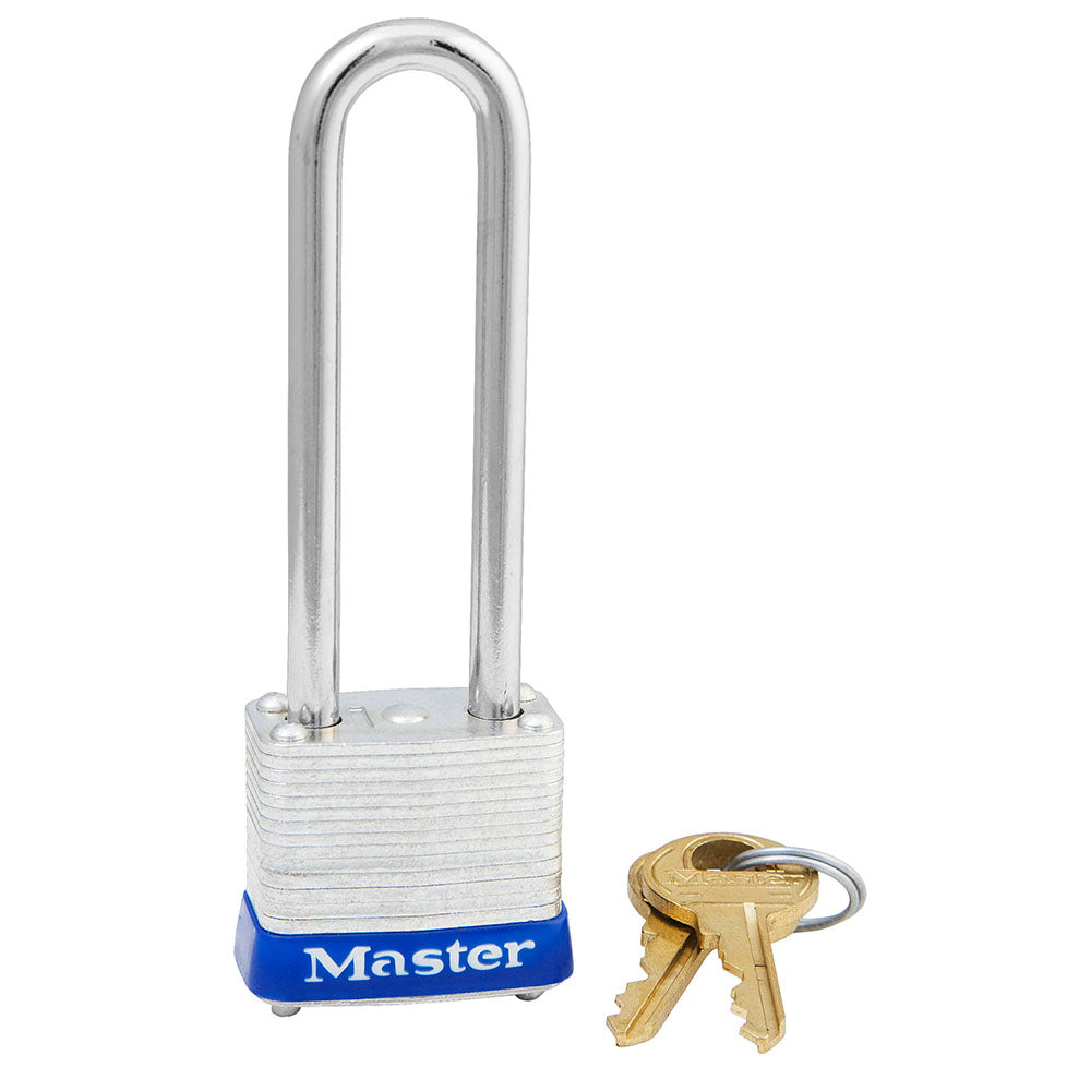 1-1/8in (29mm) Wide Laminated Steel Pin Tumbler Padlock with 2-1/2in (64mm) Shackle, Keyed Alike