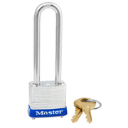 1-1/8in (29mm) Wide Laminated Steel Pin Tumbler Padlock with 2-1/2in (64mm) Shackle, Keyed Alike