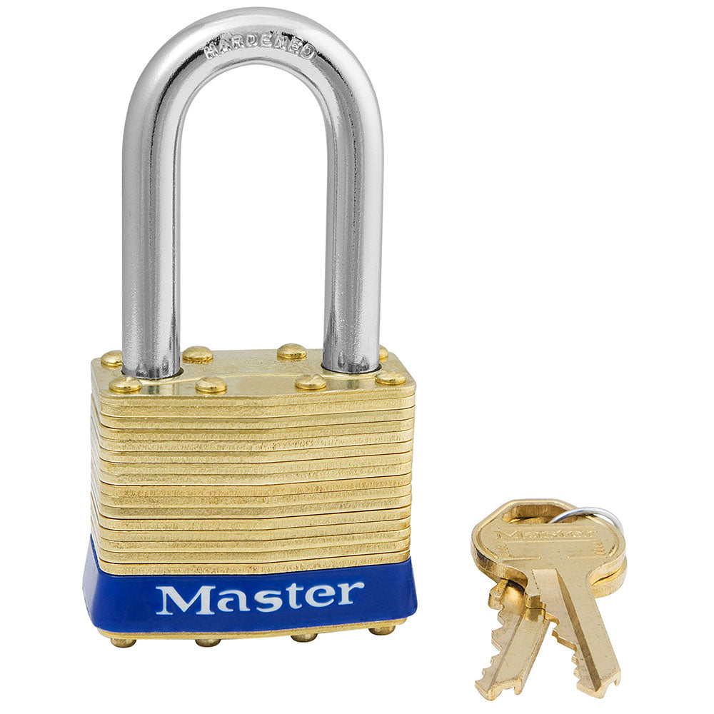 1-3/4in (44mm) Wide Laminated Brass Pin Tumbler Padlock with 1-1/2in (38mm) Shackle, Keyed Alike