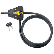 6ft (1.8m) Long x 5/16in (8mm) Diameter Python™ Adjustable Locking Cable; Yellow and Black; Keyed Alike