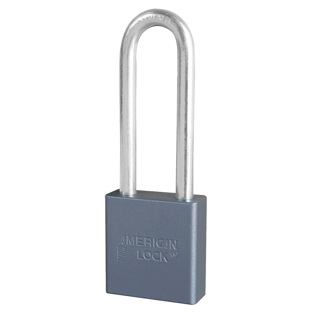 1-3/4in (44mm) Solid Aluminum Pin Tumbler Padlock with 3in (76mm) Shackle, Keyed Alike