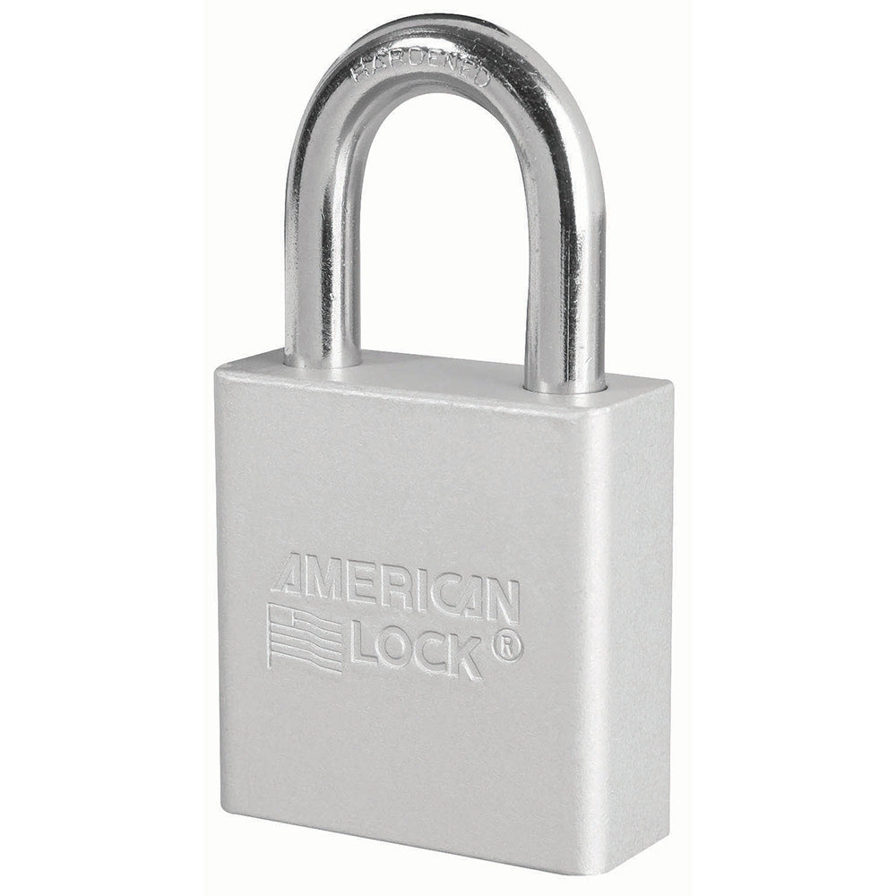 1-3/4in (44mm) Silver Solid Aluminum Rekeyable Pin Tumbler Padlock