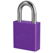 1-3/4in (44mm) Purple Solid Aluminum Rekeyable Pin Tumbler Padlock, Keyed Alike