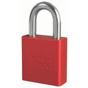 1-3/4in (44mm) Red Solid Aluminum Rekeyable Pin Tumbler Padlock, Keyed Alike