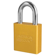 1-3/4in (44mm) Yellow Solid Aluminum Rekeyable Pin Tumbler Padlock