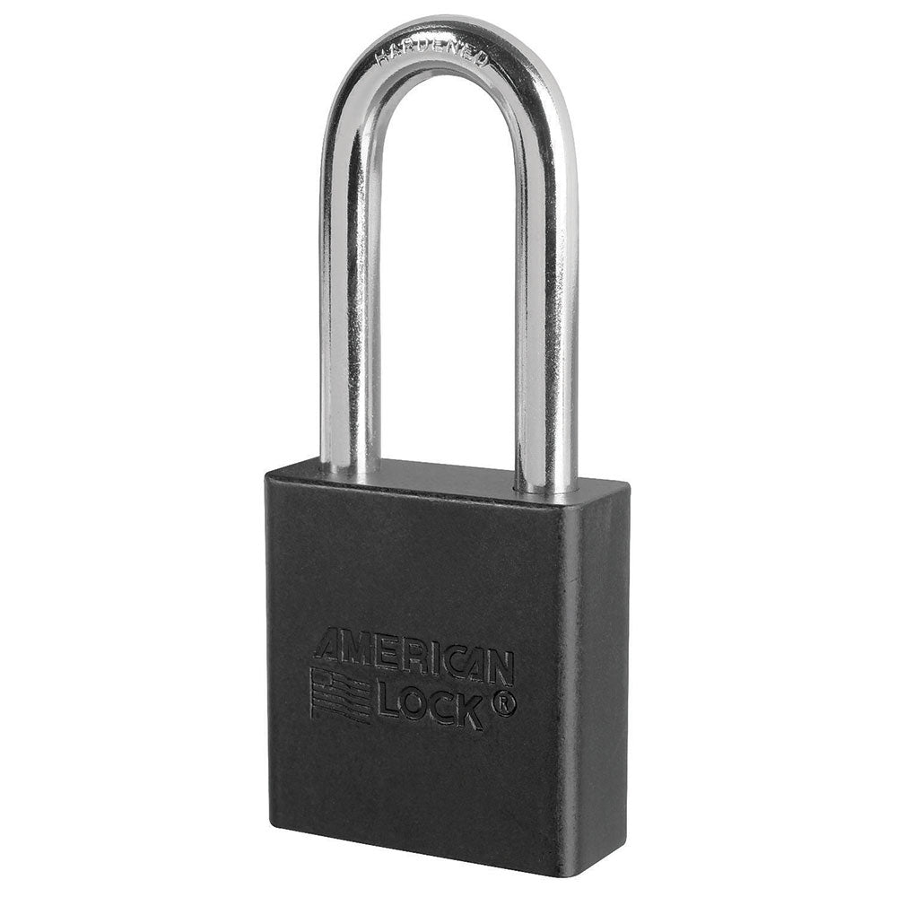 1-3/4in (44mm) Black Solid Aluminum Rekeyable Pin Tumbler Padlock with 2in (51mm) Shackle