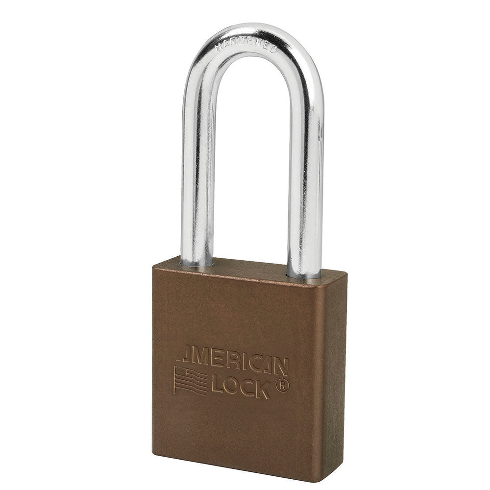 1-3/4in (44mm) Brown Solid Aluminum Rekeyable Pin Tumbler Padlock with 2in (51mm) Shackle