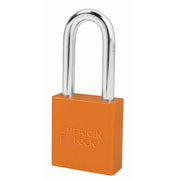 1-3/4in (44mm) Orange Solid Aluminum Rekeyable Pin Tumbler Padlock with 2in (51mm) Shackle, Keyed Alike