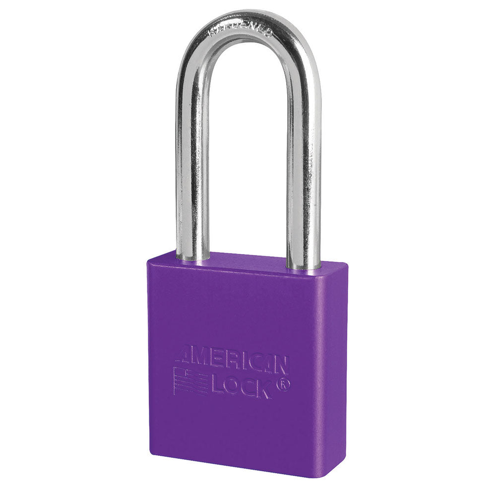 1-3/4in (44mm) Purple Solid Aluminum Rekeyable Pin Tumbler Padlock with 2in (51mm) Shackle