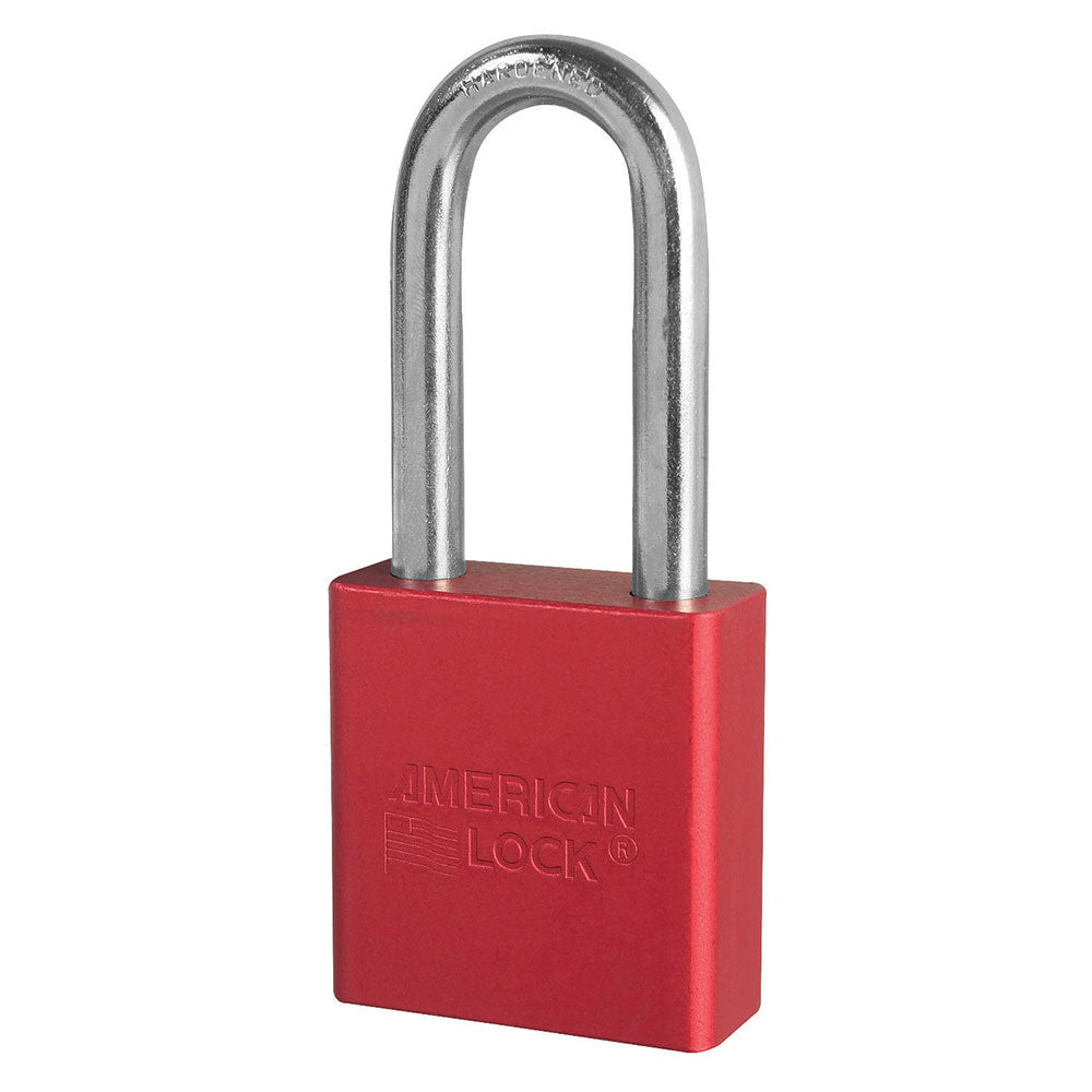 1-3/4in (44mm) Red Solid Aluminum Rekeyable Pin Tumbler Padlock with 2in (51mm) Shackle