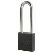1-3/4in (44mm) Black Solid Aluminum Rekeyable Pin Tumbler Padlock with 3in (76mm) Shackle