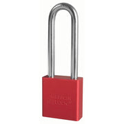 1-3/4in (44mm) Red Solid Aluminum Rekeyable Pin Tumbler Padlock with 3in (76mm) Shackle
