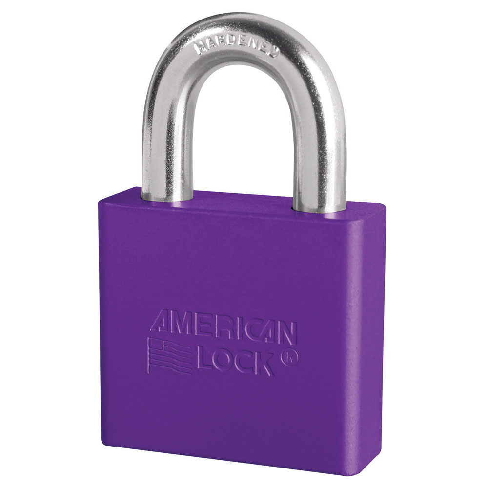 2in (51mm) Purple Solid Aluminum Rekeyable Pin Tumbler Padlock