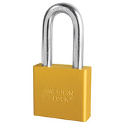 2in (51mm) Yellow Solid Aluminum Rekeyable Pin Tumbler Padlock with 2in (51mm) Shackle, Keyed Alike