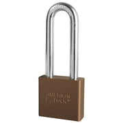2in (51mm) Brown Solid Aluminum Rekeyable Pin Tumbler Padlock with 3in (76mm) Shackle, Keyed Alike
