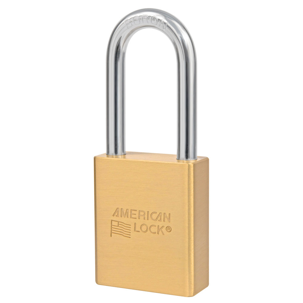 1-3/4in (44mm) Solid Brass Door Key Compatible Padlock with 2in (51mm) Shackle, Yale 8