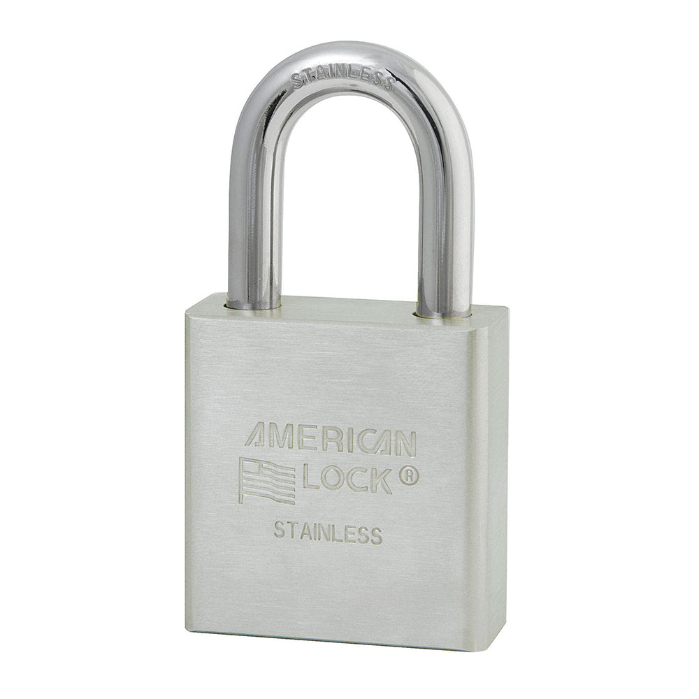 1-3/4in (44mm) Solid Stainless Steel Pin Tumbler Padlock, Keyed Alike