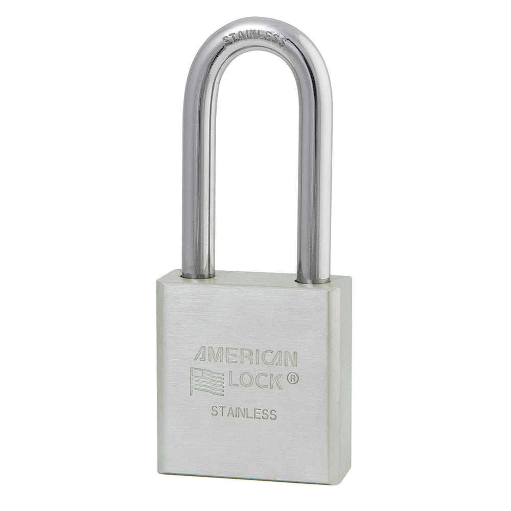 1-3/4in (44mm) Solid Stainless Steel Pin Tumbler Padlock with 2in (51mm) Shackle, Keyed Alike