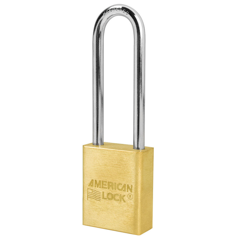 1-1/2in (51mm) Solid Brass Pin Tumbler Padlock with 3in (76mm)Shackle, Keyed Alike