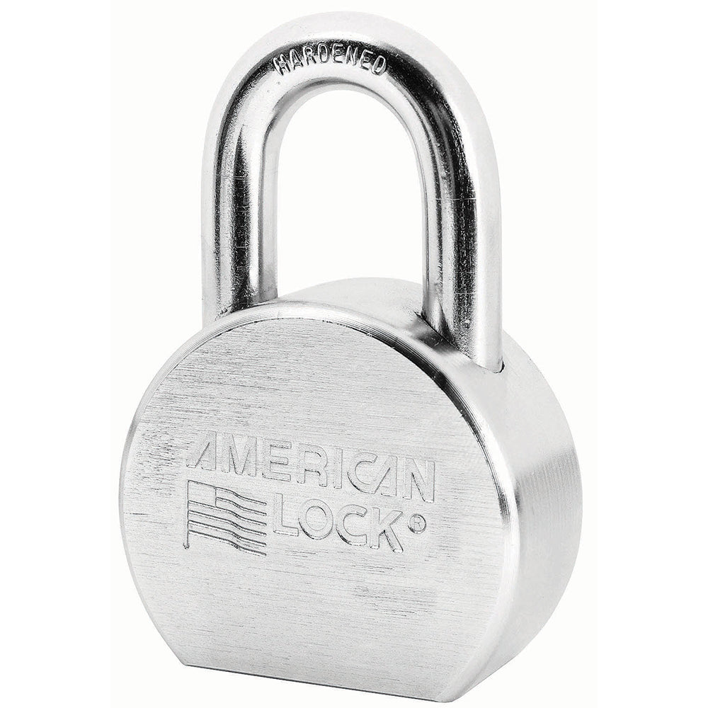 2-1/2in (64mm) Solid Steel BumpStop® Rekeyable Pin Tumbler Padlock, Chrome Plated, Keyed Alike