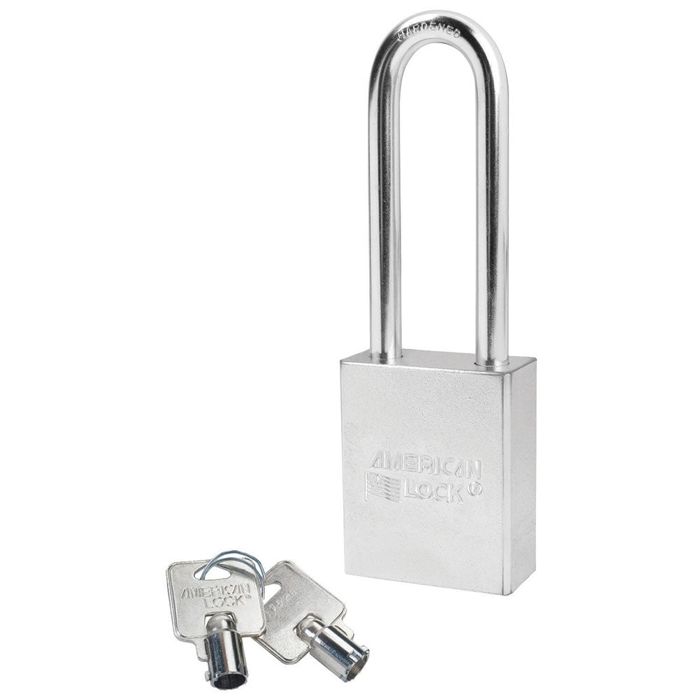 1-3/4in (44mm) Solid Steel Rekeyable Tubular Cylinder Padlock with 3in (76mm) Shackle, Keyed Alike