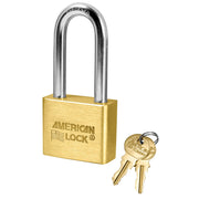 1-3/4in (44mm) Solid Brass Blade Tumbler Padlock with 2in (51mm) Shackle, Keyed Alike