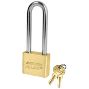 1-3/4in (44mm) Solid Brass Blade Tumbler Padlock with 3in (76mm) Shackle, Keyed Alike