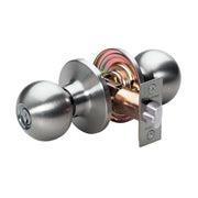 Ball Style Knob Entry Door Lock; Satin Nickel, WK2