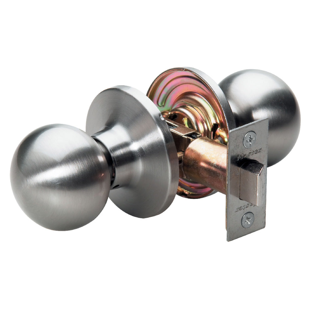 Ball Style Hall and Closet Door Knob; Satin Nickel