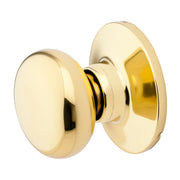 Biscuit Style Dummy Knob; Polished Brass