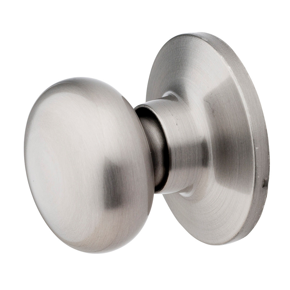 Biscuit Style Dummy Knob; Satin Nickel