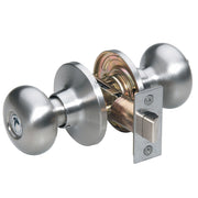Biscuit Style Bed and Bath Door Knob; Satin Nickel