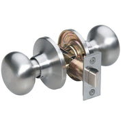 Biscuit Style Hall and Closet Door Knob; Satin Nickel
