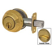 Grade 1 Single Cylinder Deadbolt; Polished Brass, KW1