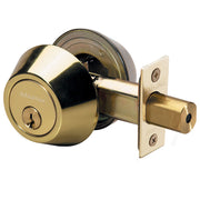 Double Cylinder Deadbolt; Polished Brass