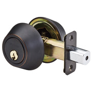 Double Cylinder Deadbolt; Aged Bronze